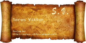 Seres Viktor névjegykártya